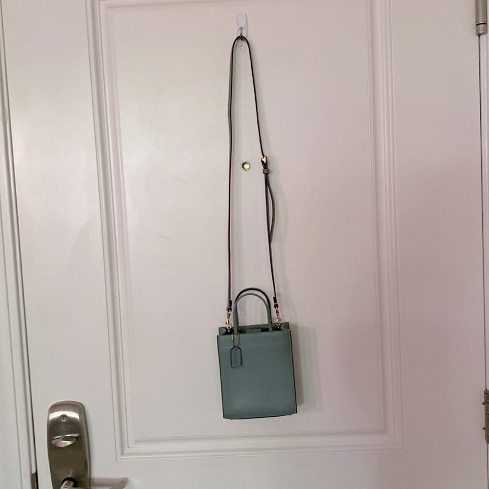 Coach Mini Cashin Tote Leather Handbag Authentic NWT - Picture 4 of 8